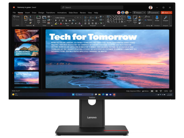 Lenovo ThinkVision T27QD-40 LED display 68,6 cm (27") 2560 x 1440 Pixel Wide Quad HD Nero