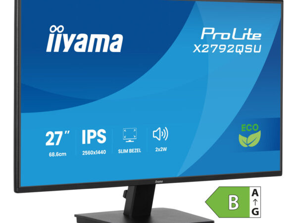 iiyama ProLite X2792QSU-B1 Monitor PC 68,6 cm (27") 2560 x 1440 Pixel Quad HD Nero
