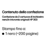 HP Confezione da 2 cartucce di inchiostro nero/in tricromia originali 303 - immagine 2