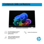 HP OmniBook X FlipNGAI 16-as0004nl Copilot+ PC Intel Core Ultra 7 256V Ibrido (2 in 1) 40,6 cm (16") Touch screen 3K 16 GB LPDDR5x-SDRAM 1 TB SSD Wi-Fi 6E (802.11ax) Windows 11 Home Argento - immagine 3
