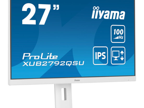 iiyama ProLite XUB2792QSU-W6 Monitor PC 68,6 cm (27") 2560 x 1440 Pixel Quad HD LED Bianco