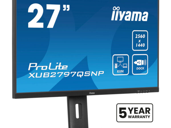 iiyama ProLite XUB2797QSNP-B1 Monitor PC 68,6 cm (27") 2560 x 1440 Pixel Quad HD LED Nero