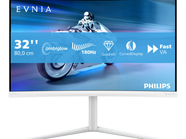 Philips Evnia 5000 32M2C5501/00 Monitor PC 80 cm (31.5") 2560 x 1440 Pixel Quad HD LCD Bianco