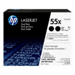 HP Confezione da 2 cartucce originali di Toner nero ad alta capacità LaserJet 55X