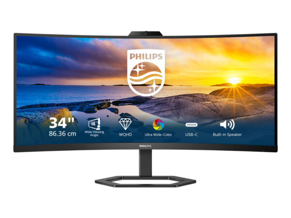 Philips 5000 series 34E1C5600HE/00 LED display 86,4 cm (34") 3440 x 1440 Pixel 4K Ultra HD Nero