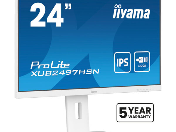 iiyama ProLite XUB2497HSN-W2 Monitor PC 60,5 cm (23.8") 1920 x 1080 Pixel Full HD LED Bianco