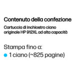 HP Cartuccia di inchiostro ciano originale 912XL ad alta capacità - immagine 2