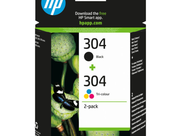 HP Confezione da 2 cartucce di inchiostro nero/in tricromia originali 304