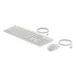 HP Combinazione di tastiera e mouse cablati 225 - Bianco - immagine 2