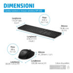 HP Combinazione di tastiera e mouse wireless 650, colore nero - immagine 4