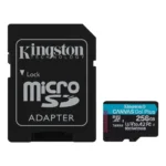 Kingston Technology Scheda microSDXC Canvas Go Plus Gen4 200MB/s A2 U3 V30 da 256 GB + adattatore