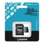Kingston Technology Scheda microSDXC Canvas Go Plus Gen4 200MB/s A2 U3 V30 da 512 GB + adattatore - immagine 5