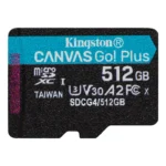 Kingston Technology Scheda microSDXC Canvas Go Plus Gen4 200MB/s A2 U3 V30 da 512 GB + adattatore - immagine 2
