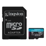 Kingston Technology Scheda microSDXC Canvas Go Plus Gen4 200MB/s A2 U3 V30 da 128 GB + adattatore
