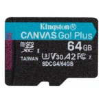 Kingston Technology 64 GB microSDXC Canvas Go Plus Gen4 200R A2 U3 Confezione singola senza ADP